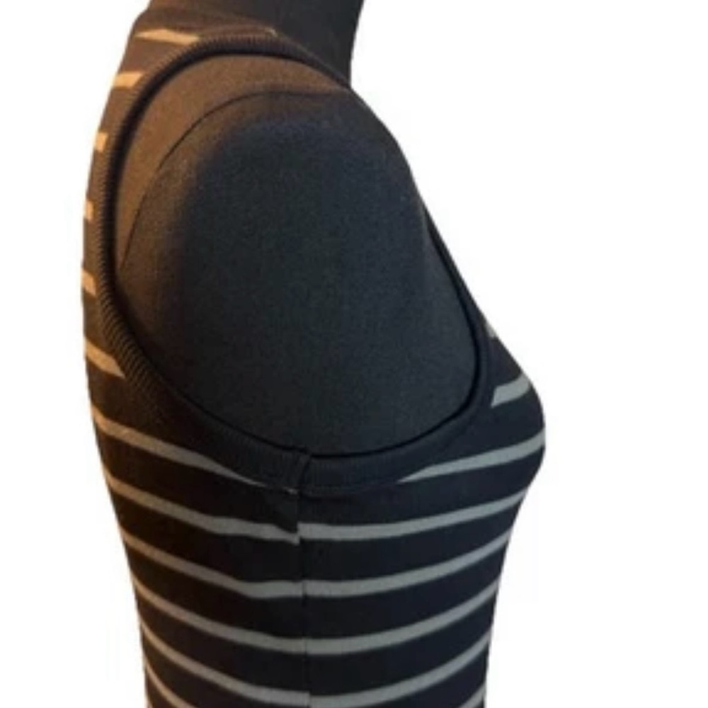Steve Madden Women's Sleeveless Black & Gray Striped Dress, Size Medium - Picture 4 of 11